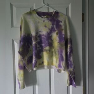 Tie-Dye Sweater in Purple and Green